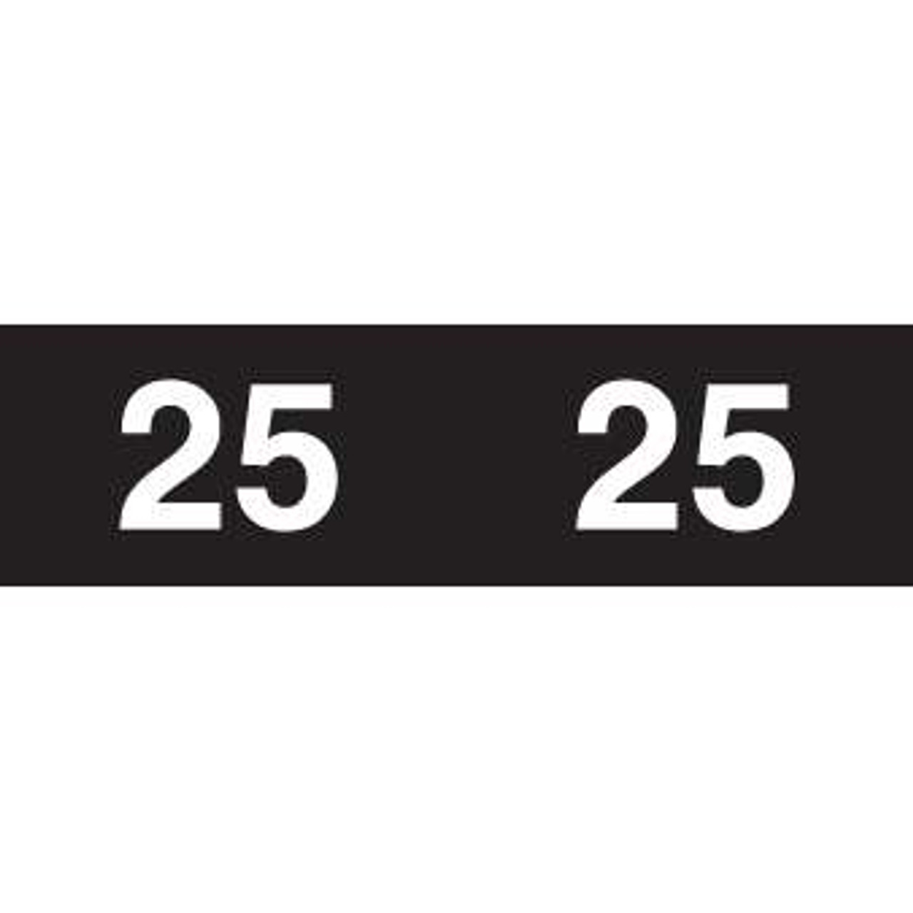 2025 Black Year Labels - 1/2" Inch, 1000 Labels