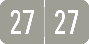 2027 Gray Year Labels - 3/4 Inch, 500 Labels