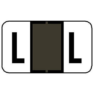 Tabbies 71532 - JETER 5800, 7100, 7200 COMPATIBLE ALPHA 71520 LABEL SERIES, 1" ALPHA LABEL 'L', GRAY, 15/16"H x 1-5/8"W, 252/PACK