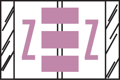A-Z Labels Col'R'Tab 1" 'Z' LILAC
(Tab Compatible) - 500/Roll
