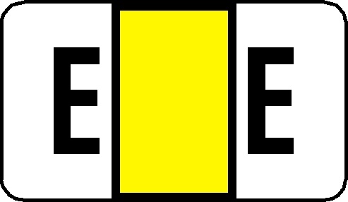 A-Z Labels POS Compatible 15/16" 'E' YELLOW - 240/Pkg