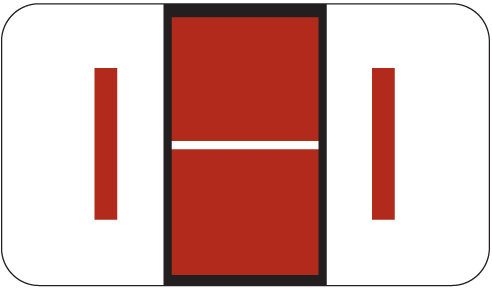 A-Z Labels POS Laminated Compatible 15/16" 'I' BROWN - 500/Roll