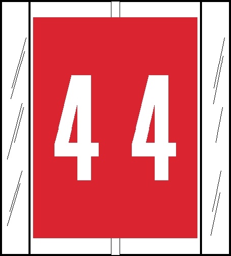0-9 Labels Col'R'Tab 
1-2/3" '#4' RED
(SFI Compatible) - 500/Roll