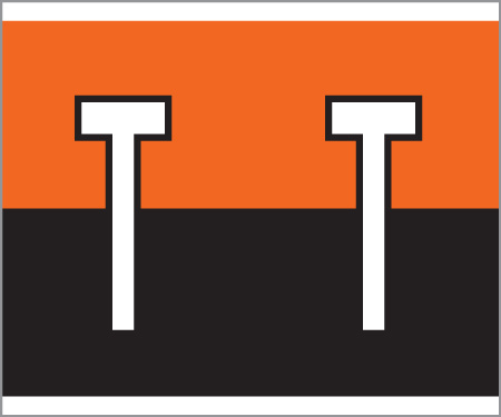A-Z Labels Kardex PSF 139 Compatible 1-1/4" 'T' ORANGE/BLACK - 210/Pkg