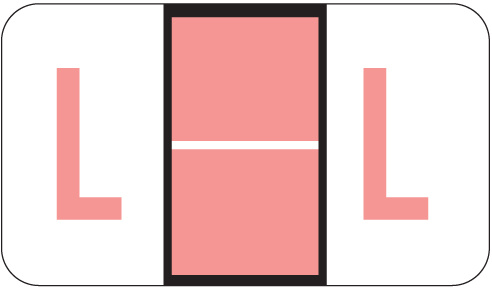 A-Z Labels POS Laminated Compatible 15/16" 'L' PINK - 500/Roll