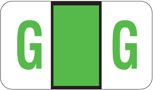 A-Z Labels POS Laminated Compatible 15/16" 'G' GREEN - 500/Roll