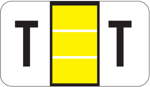 A-Z Labels POS Laminated Compatible 15/16" 'T' YELLOW - 500/Roll