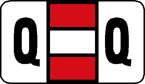 A-Z Labels POS Compatible 15/16" 'Q' RED - 240/Pkg