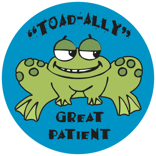 Children's Sticker Labels 1-3/4" 'TOAD-ALLY GREAT'  - 100/Roll