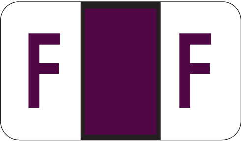 A-Z Labels POS Laminated Compatible 15/16" 'F' PURPLE - 500/Roll