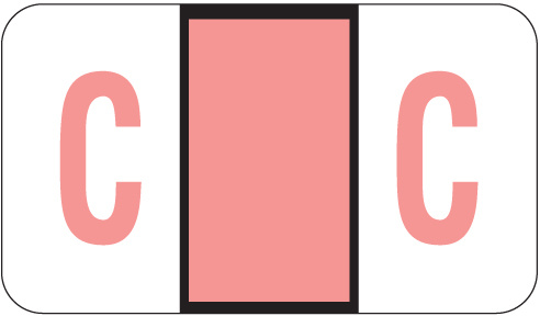 A-Z Labels POS Laminated Compatible 15/16" 'C' PINK - 500/Roll