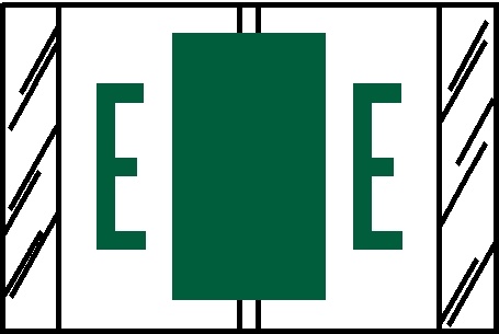 A-Z Labels Col'R'Tab 1" 'E' DK GREEN
(Tab Compatible) - 500/Roll