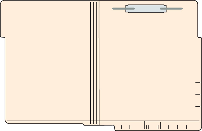 Combo Fastener Pos 1 Drawer/Shelf 11pt Manila Letter 
2-ply - 250/Case