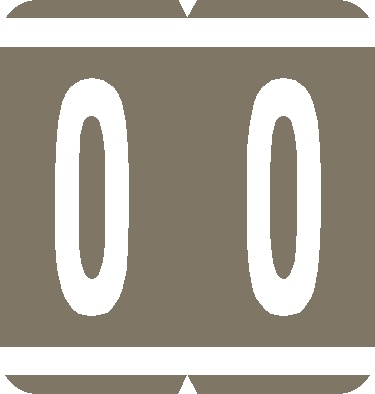 A-Z Labels GBS/VRE Compatible 1-5/16" 'O' GRAY - 550/Roll