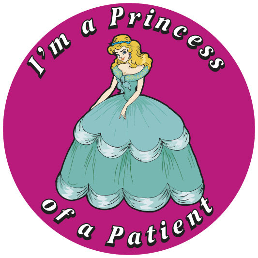 Children's Sticker Labels 1-3/4" 'I'M A PRINCESS'  - 100/Roll