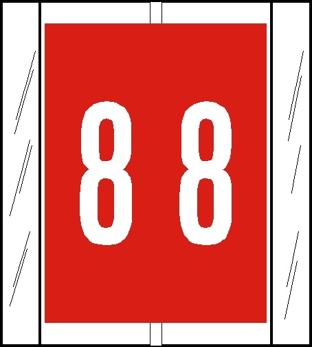 0-9 Labels Col'R'Tab 
1-2/3" '#8' PINK
(SFI Compatible) - 500/Roll
