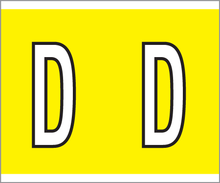 A-Z Labels Kardex PSF 139 Compatible 1-1/4" 'D' YELLOW - 210/Pkg