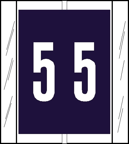0-9 Labels Col'R'Tab 
1-2/3" '#5' PURPLE
(SFI Compatible) - 500/Roll