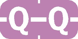 A-Z Labels Tab Compatible 1/2" 'Q' LILAC - 500/Roll