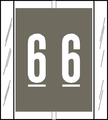0-9 Labels Col'R'Tab '#6' GRAY
1-2/3" (Acme Visible Compatible) - 500/Roll