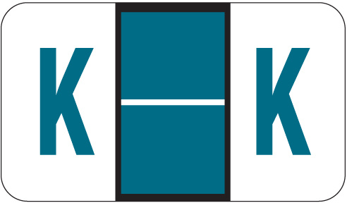 A-Z Labels POS Laminated Compatible 15/16" 'K' BLUE - 500/Roll