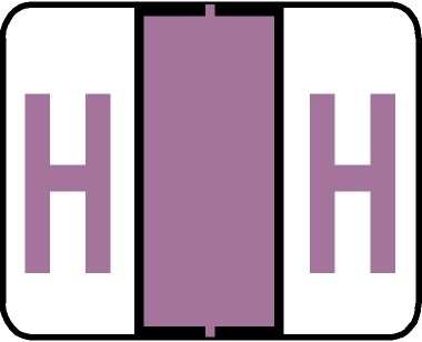 A-Z Labels Tab Compatible 1" Kimdura 'H' LILAC - 250/Pkg