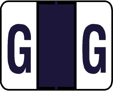 A-Z Labels Tab Compatible 1" Kimdura 'G 'PURPLE - 250/Pkg