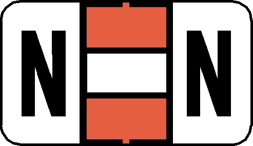 A-Z Labels Jeter Compatible 15/16" 'N' ORANGE - 252/Pkg