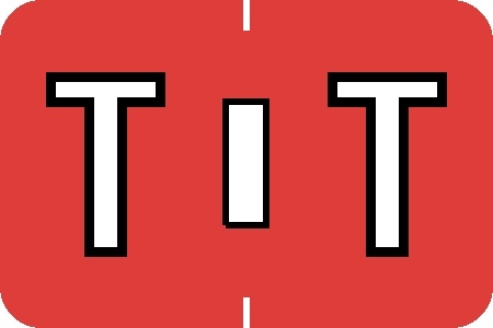 A-Z Labels Colwell Compatible 1" 'T' CORAL - 500/Roll