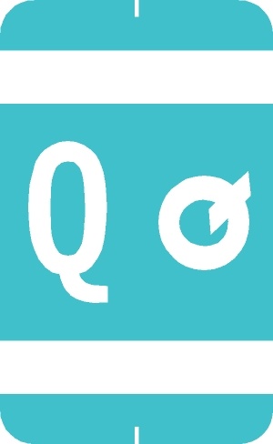 A-Z Labels Smead Compatible 1-5/8" 'Q' LT BLUE - 108/Pkg