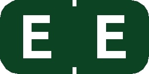 A-Z Labels Tab Compatible 1/2" 'E' DK GREEN - 500/Roll