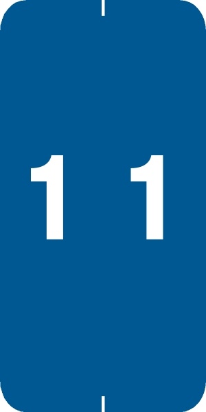 0-9 Labels Smead Compatible 2" '#1' BLUE - 250/Roll