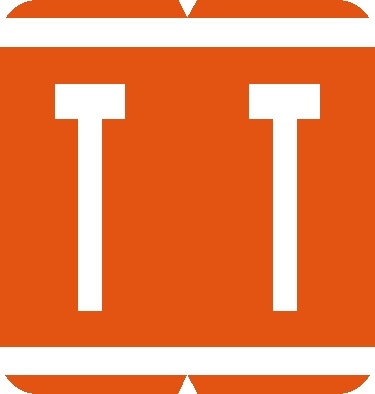 A-Z Labels GBS/VRE Compatible 1-5/16" 'T' ORANGE - 550/Roll