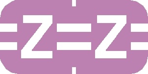 A-Z Labels Tab Compatible 1/2" 'Z' LILAC - 500/Roll