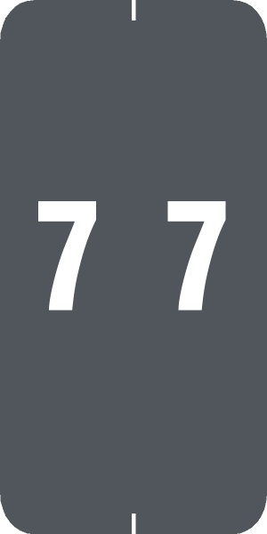 0-9 Labels Smead Compatible 2" '#7' GRAY - 250/Roll