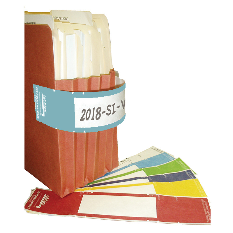 File Pocket Handles Assorted Colors 48/Pkg - 5Pkgs / Box