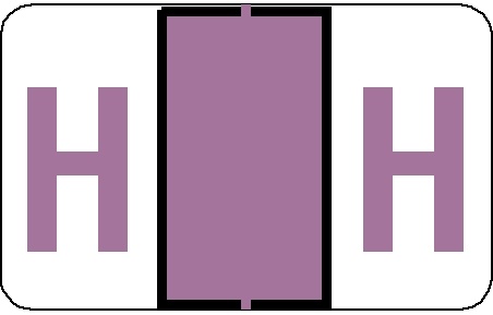 A-Z Labels Tab Compatible 1" 'H' LILAC - 252/Pkg