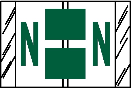 A-Z Labels Col'R'Tab 1" 'N' GREEN
(Tab Compatible) - 100/Pkg