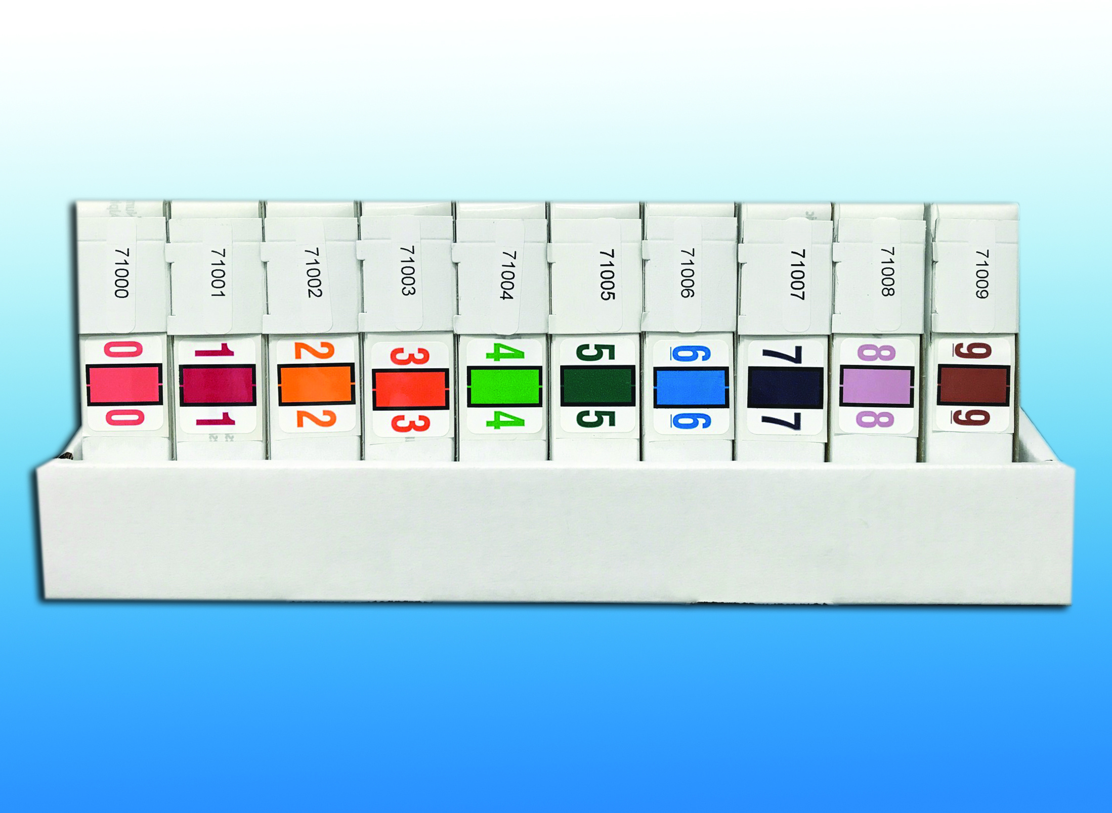 0-9 Labels Tab Compatible 1" Kimdura 71000 Series 
10 Rolls/Unit - 1 Unit