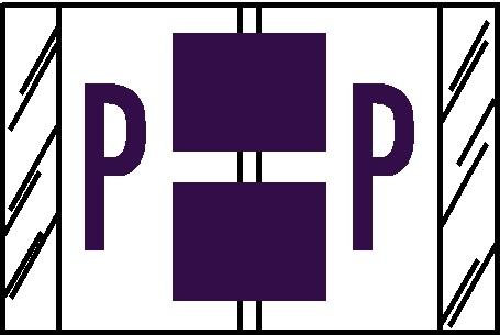 A-Z Labels Col'R'Tab 1" 'P' PURPLE
(Tab Compatible) - 100/Pkg