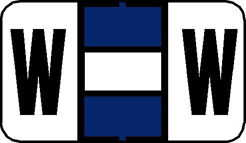 A-Z Labels Jeter Compatible 15/16" 'W' DK BLUE - 252/Pkg