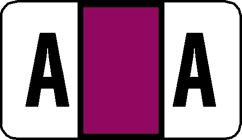 A-Z Labels POS Compatible 15/16" 'A' PURPLE - 240/Pkg