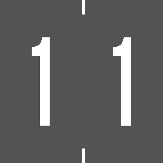 0-9 Labels Ames Compatible 1-7/8" '#1' GRAY - 500/Roll