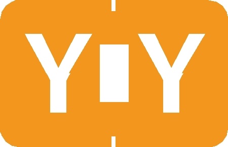 A-Z Labels TABBIES 1" 'Y' YELLOW - 500/Roll