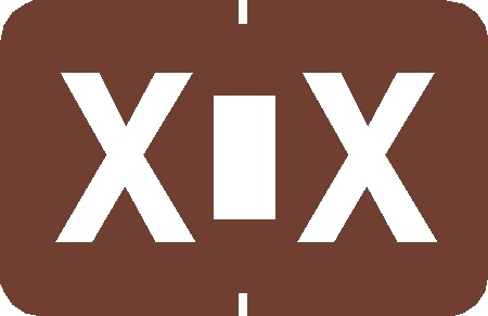 A-Z Labels TABBIES 1" 'X' BROWN - 500/Roll