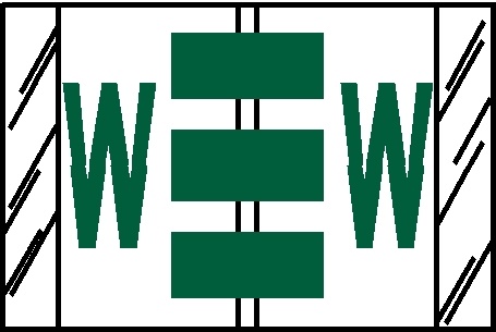 A-Z Labels Col'R'Tab 1" 'W' GREEN
(Tab Compatible) - 100/Pkg
