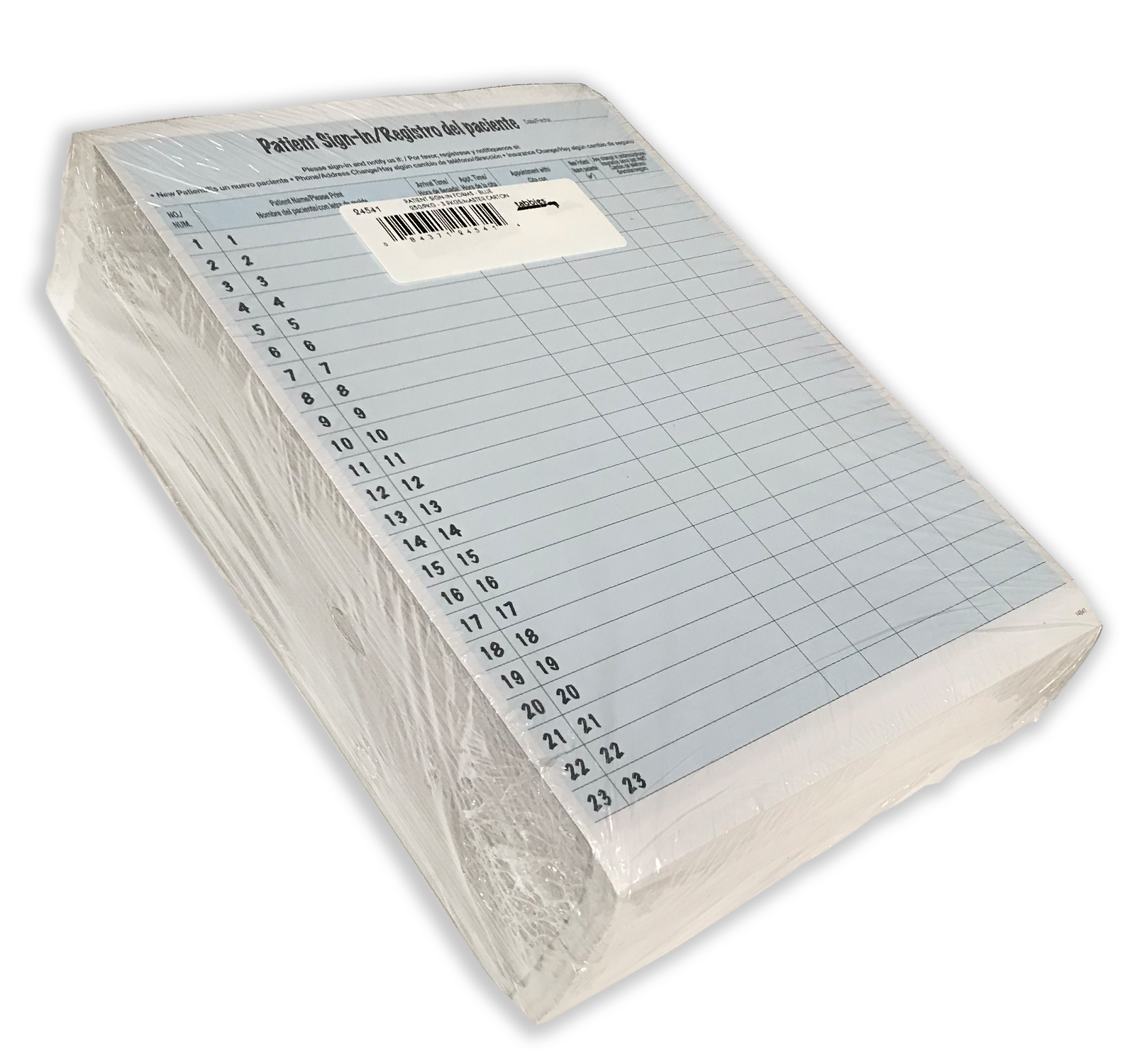 Bilingual Patient Sign-In Forms - BLUE