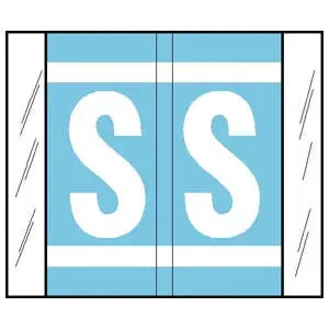 A-Z Labels Col'R'Tab 
1-5/16" 'S' LT BLUE
(GBS/VRE Compatible) - 500/Roll
