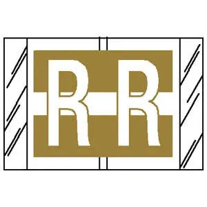 N-Z Labels Col'R'Tab 1" 'R' GOLD
(N-Z White Bar) - 500/Roll