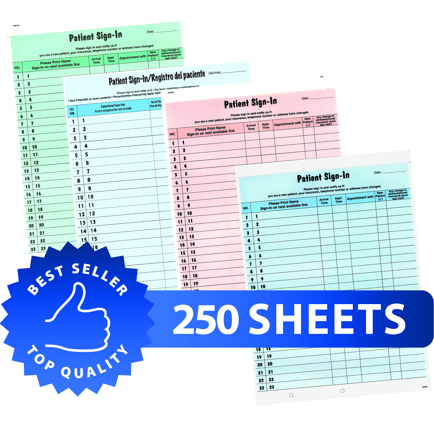 Patient Sign-In Label Forms - SALMON